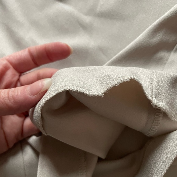 Abercrombie Sloane Tailored Wide Leg Trouser Pants Small Beige Cream Office Chic - Picture 5 of 10